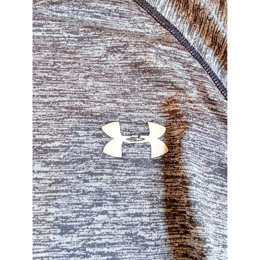 Under Armour HeatGear Mens Medium Black Heather Loose Fit Short Sleeve Shirt